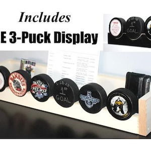 Distressed Wood Hockey Puck Display Box: Sports Home Decor