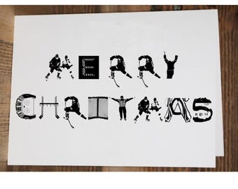Hockey Merry Christmas Card