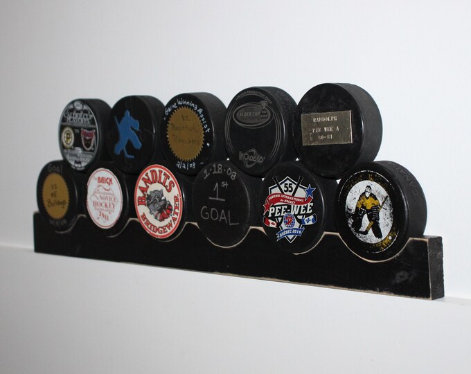 Hockey Puck Display and Storage Shelf Sizes 6 Pucks to 36 Pucks Etsy
