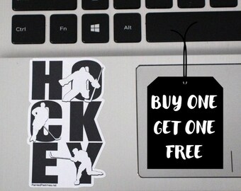 "HOCKEY" Vertical  - Decal