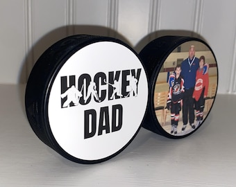 Hockey Dad Puck Photo Display