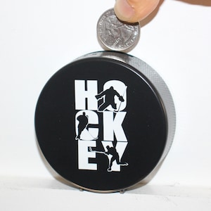 Hockey Puck Bank, Hockey Gift, Hockey Puck Piggy Bank, Hockey Coin Bank, Hockey Goodie Bags, Party Favors, Swag Bags, Hockey Tournament Gift