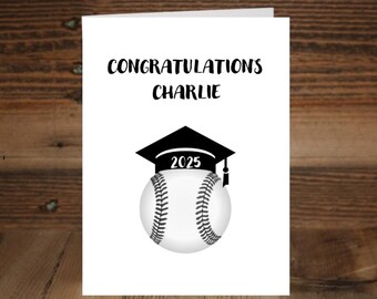 Baseball Graduation Card