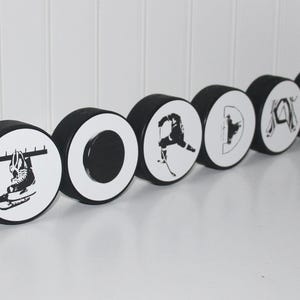 Nombre personalizado de disco de hockey, regalo de jugador de hockey, regalo personalizado de hockey, regalo de cumpleaños de hockey, mamá de hockey, papá de hockey, decoración de habitación de hockey, dormitorio
