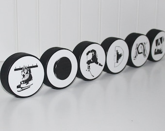 Hockey Name Puck Decor
