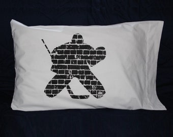 Hockey Goalie Pillowcase,Hockey Goalie Goodie Bags,Swag Bag,Hockey Goalie Room Decor,Hockey Goalie Bedroom,Hockey Goalie Bedding,Goalie Gift