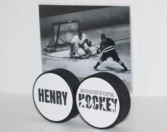 Hockey Puck Photo Display