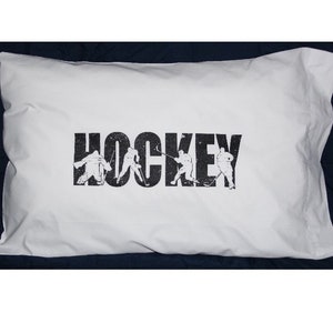 Hockey Pillowcase,Hockey Gift,Hockey Tournament,Goodie Bags,Swag Bag,Hockey Bedding,Hockey Bedroom,Hockey Gift Idea,Hockey Sheets,Room Decor image 8