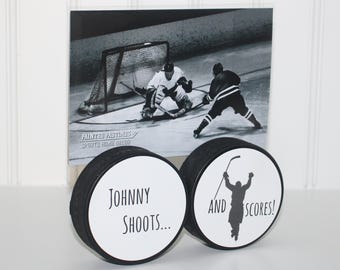 Hockey Puck Photo Display