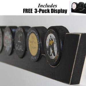 Hockey Puck Display Rack, Fun Hockey Gift, Hockey Puck Holder, Hockey Mom, Hockey Room Decor, Hockey Player Gift, Hockey Bedroom, Birthday