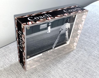 Baseball Coach Custom Photo Frame: Team Gift, Team Mom, Team Manager, Player 4x6