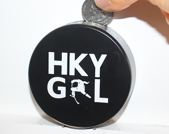 hockey puck bank - HKY GRL