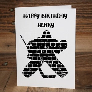 Hockey Goalie Greeting Card, Card for Hockey Goalie, Fun Birthday Card for Hockey Goalie, Hockey Goalie Blank Card, Hockey Goalie Note Card