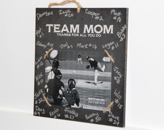 Team Mom Gift,Frame,Photo Display,Baseball,Soccer,Lacrosse,Softball,Hockey,Basketball,Team Gift,Hockey Mom,Gift for Team Mom,Thank You Gift