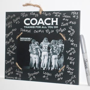 Custom Coach Photo Frame, Personalized Gift for Coach, Fun Team Gift for Coach, Football, Soccer, Volleyball, Field Hockey, Cross Country