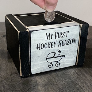 Hockey Baby Bank, Hockey Nursery Bank ,Hockey Baby Piggy Bank, Hockey Newborn Gift, Hockey Bedroom, Hockey Baby Shower Gift, Nursery Decor