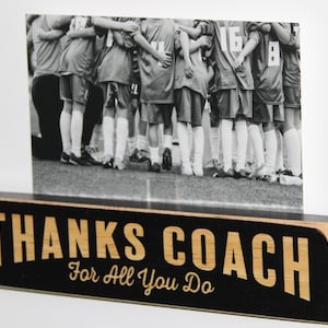 Personalized Coach Photo Display: Laser Cut Wood Sign