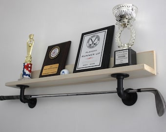 Golf Shelf with Industrial Pipes