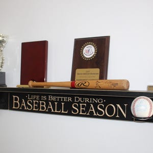 Baseball Display Shelf, Fun Gift for Baseball Player, Cool Baseball Coach Gift, Baseball Trophy Shelf, Baseball Wall Decor, Birthday Gift