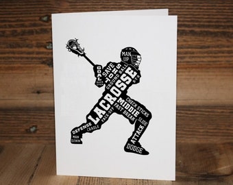 Lacrosse Player Greeting Card