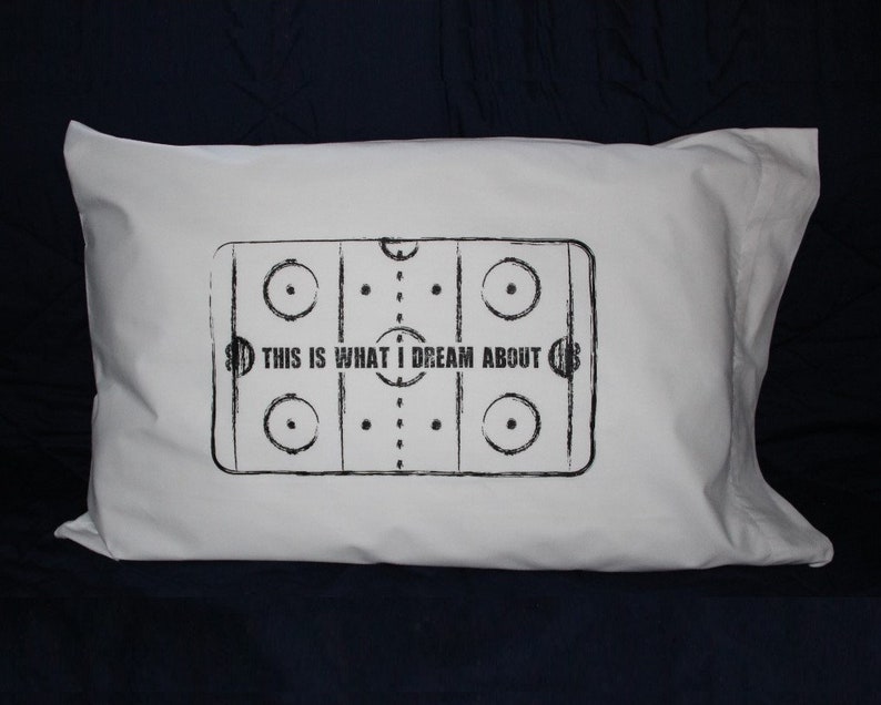 Hockey Pillowcase,Hockey Gift,Hockey Tournament,Goodie Bags,Swag Bag,Hockey Bedding,Hockey Bedroom,Hockey Gift Idea,Hockey Sheets,Room Decor image 6