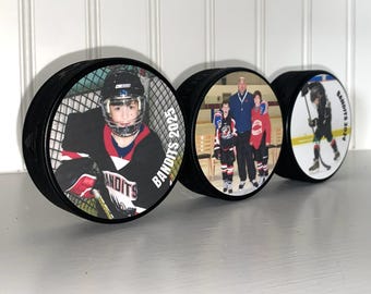Hockey Photo Puck - Triple