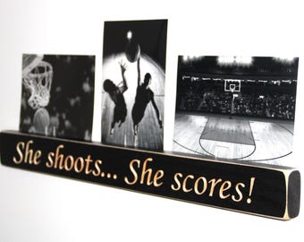 She Shoots... She Scores!  -  Photo Sign