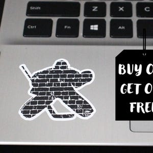 Hockey Goalie Decal for Laptop, Fun Cell Phone Decal for Hockey Goalie, Hockey Goalie Sticker for Cell Phone, Gift for Hockey Goalie