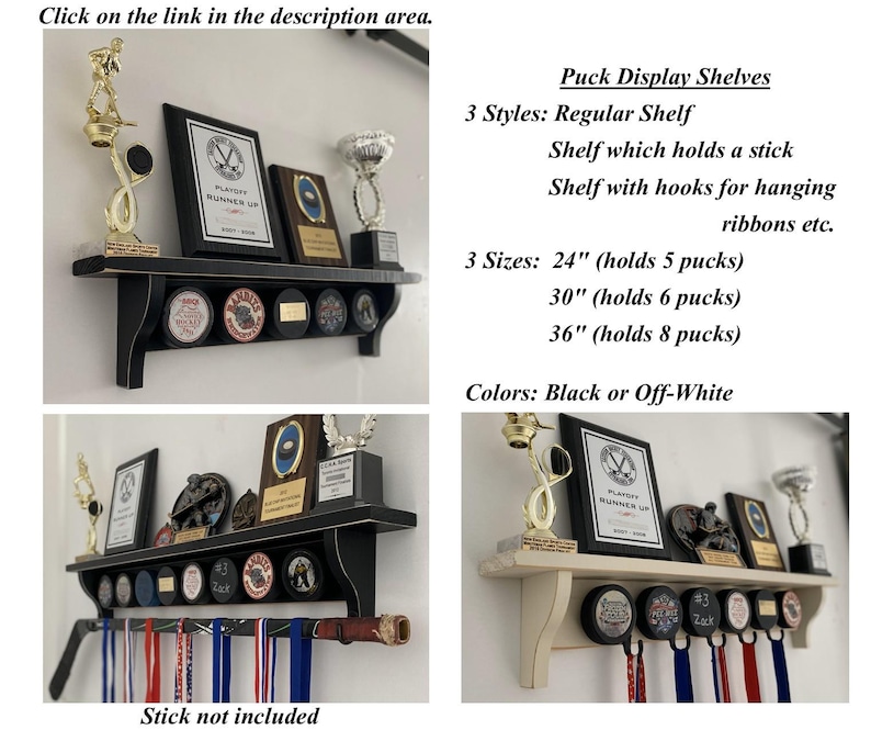 Puck Rack Hockey Puck Display Rack: Wood, Hockey Room Decor - Etsy