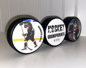 Hockey Grandparents Puck Photo Display