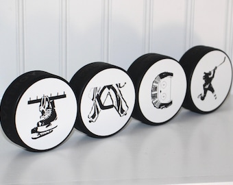 Hockey Name Puck Decor