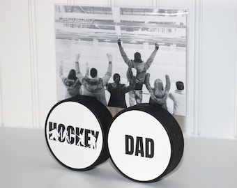Hockey Dad Puck Photo Display