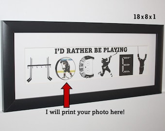 Hockey Letters Custom Frame