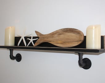 Shelf with Industrial Pipes