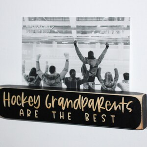 Hockey Grandparents Photo Display: Laser Cut Wood Sign