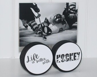 Hockey Puck Photo Display