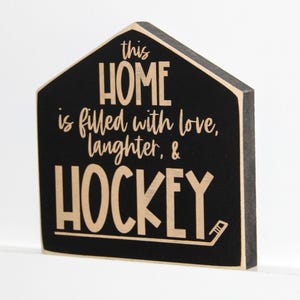 Hockey Mom Home Decor Sign, Hockey Family Gift afbeelding 1
