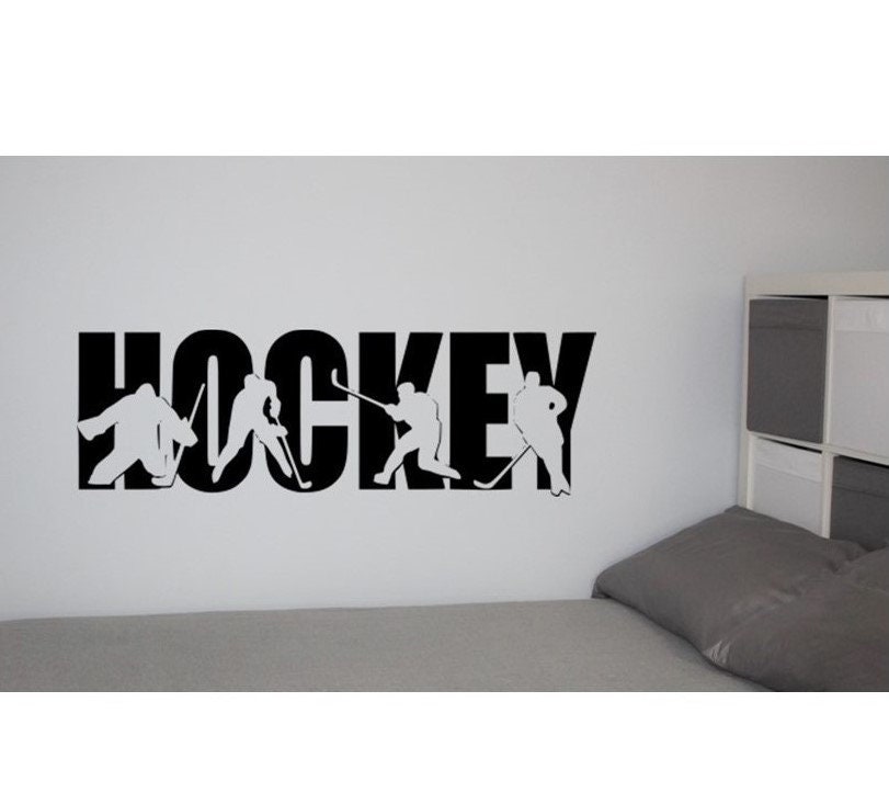 Custom Name Hockey Wall Decal