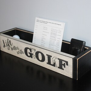 Rustic Golf Decor Box: Golfer Gift, Mancave Sign