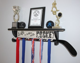 Life is better with HOCKEY - Shelf / holds stick