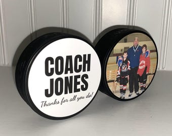 Hockey Coach Puck Photo