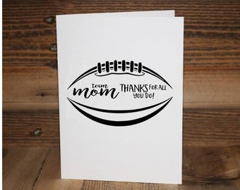 Football Team Mom Greeting Card
