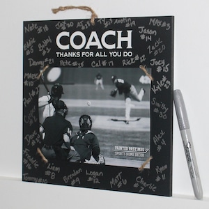 Custom Coach Photo Frame, Personalized Gift for Coach, Fun Team Gift for Coach, Football, Soccer, Volleyball, Hockey, Baseball, Team Mom