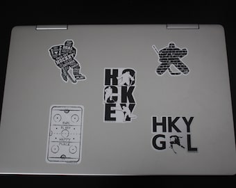 "HOCKEY" Vertical  - Decal