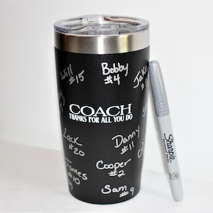 Coach Travel Mug, Custom Tumbler for Coach, Personalized Coffee Mug, Team Signing Gift, Football, Soccer, Volleyball, Cross Country, Hockey