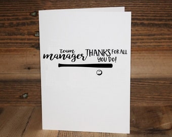 Team Manager Greeting Card