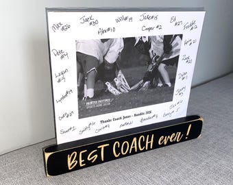 Personalized Coach Photo Display: 'Best Coach Ever' Frame, Lacrosse Team Gift, All Sports