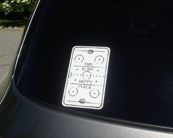 This is my Happy Place - Hockey Rink Car Decal