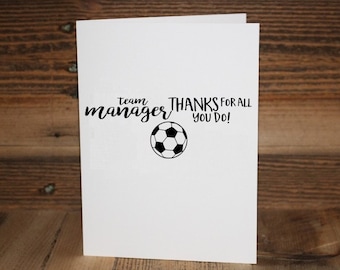 Soccer Team Manager Greeting Card
