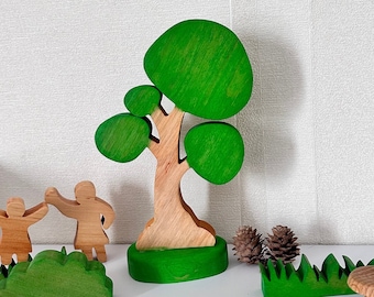 Maple Wooden tree, Big wooden tree toy, Wadlorf Tree, Big Play Tree, Playscape Tree, Table Tree toy, Montessori Wooden Tree